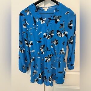 Finn & Grace Blue Floral Romper